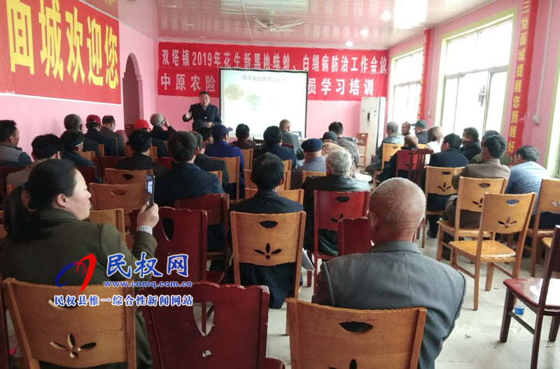 雙塔鎮(zhèn)舉辦2019年花生新黑地蛛蚧、白絹病防治工作培訓(xùn)會(huì)