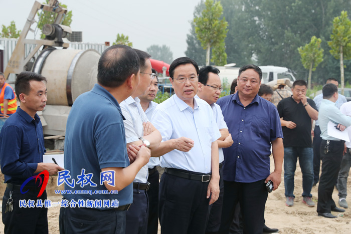 市人大常委會副主任、縣委書記姬脈常調(diào)研我縣城市水系建設(shè)工作