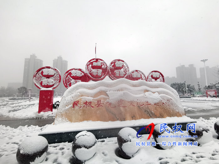 圖說|河南民權(quán)：2020年的第一場(chǎng)雪，太美了吧!