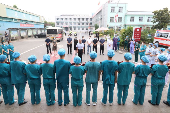 守望相助 感恩有你——我縣歡送市援助民權抗疫醫(yī)療隊返程