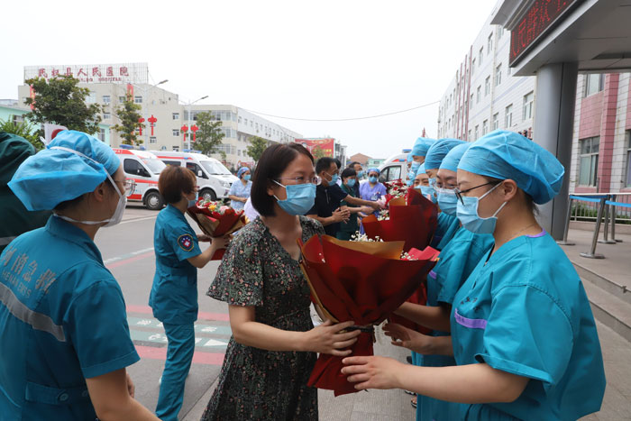 守望相助 感恩有你——我縣歡送市援助民權抗疫醫(yī)療隊返程