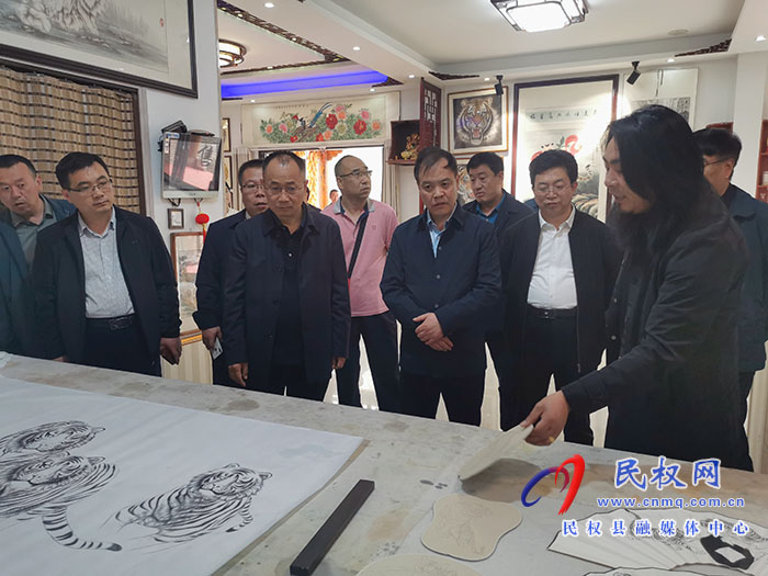甘肅省通渭縣政協(xié)考察組到我縣考察 文史書畫產(chǎn)業(yè)發(fā)展工作
