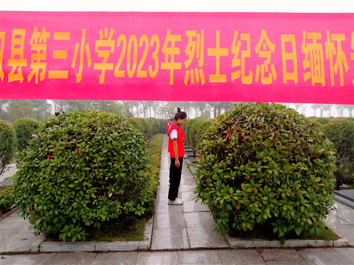 緬懷革命先烈  弘揚(yáng)革命精神  ——民權(quán)縣第三小學(xué)組織少先隊員參加2023年民權(quán)縣烈士紀(jì)念日公祭活動