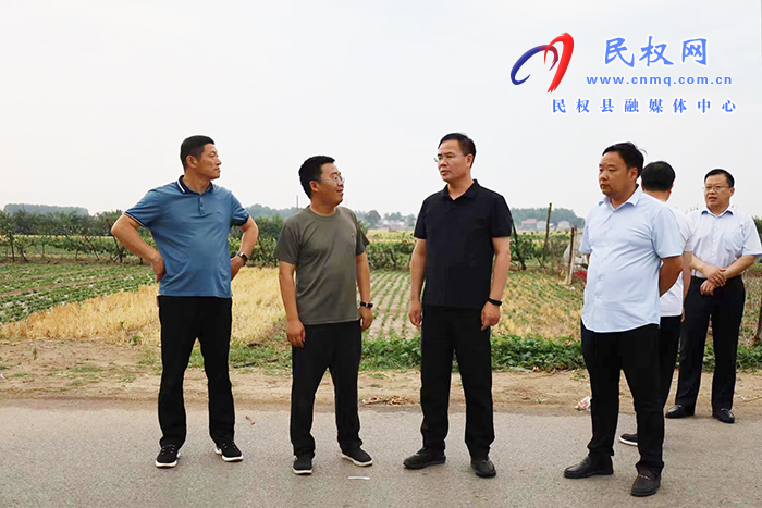 縣委副書記、縣長王景義查看雨后農(nóng)業(yè)設(shè)施受損情況