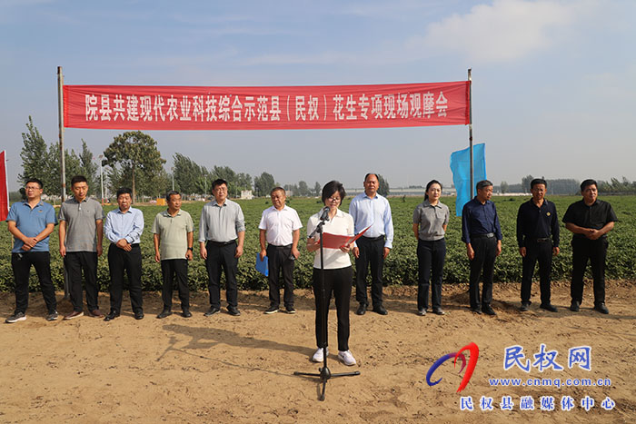 院縣共建現(xiàn)代農(nóng)業(yè)科技綜合示范縣（民權(quán)）花生專項(xiàng)現(xiàn)場(chǎng)觀摩會(huì)舉行